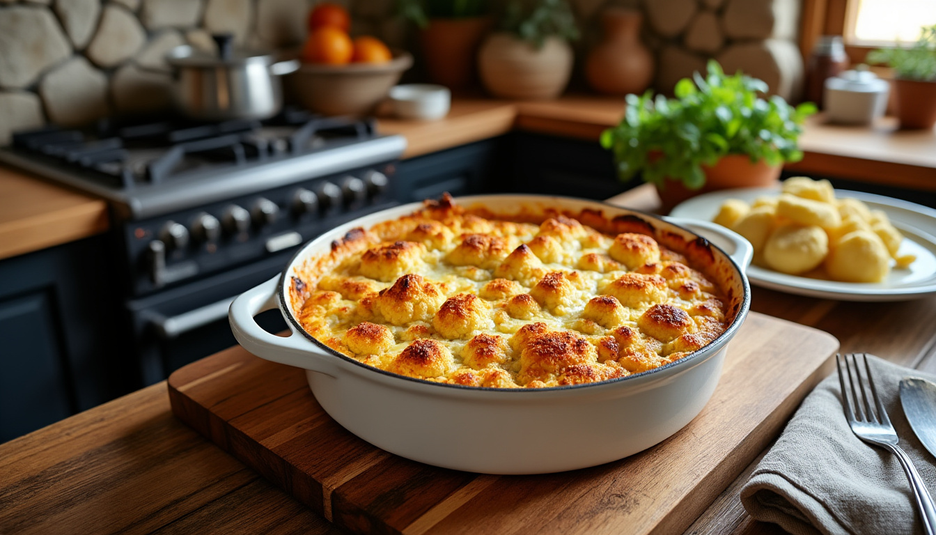découvrez notre recette de gratin de chou-fleur sans béchamel, légÚre et savoureuse, idéale pour un repas sain et gourmand.
