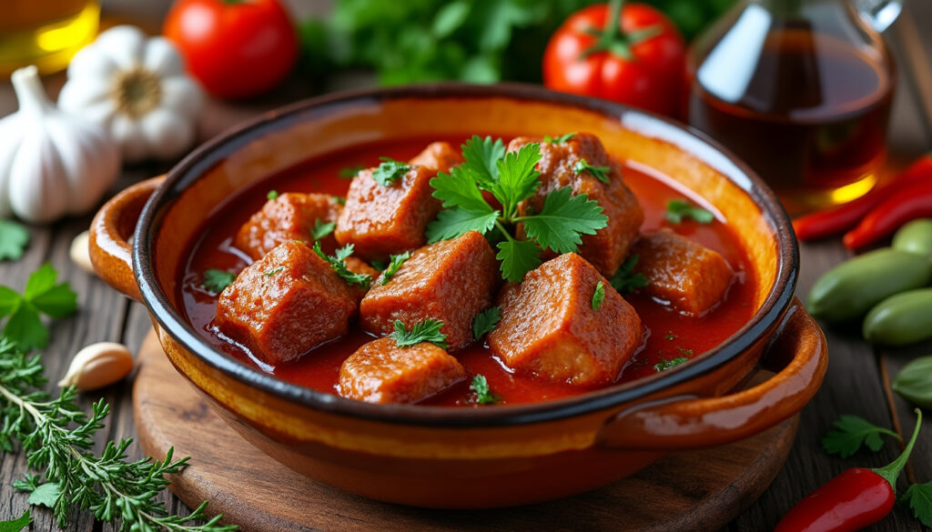 découvrez une recette traditionnelle espagnole de joue de porc, facile à préparer et pleine de saveurs authentiques pour un repas convivial.