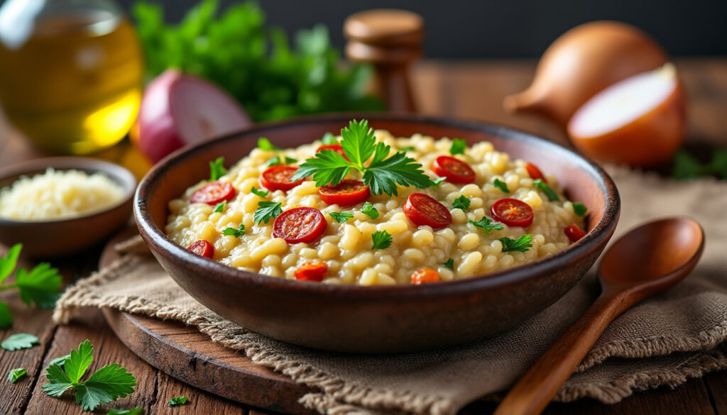 découvrez nos astuces pratiques et les temps de cuisson idéaux pour réussir un risotto au chorizo savoureux et crémeux à chaque fois.
