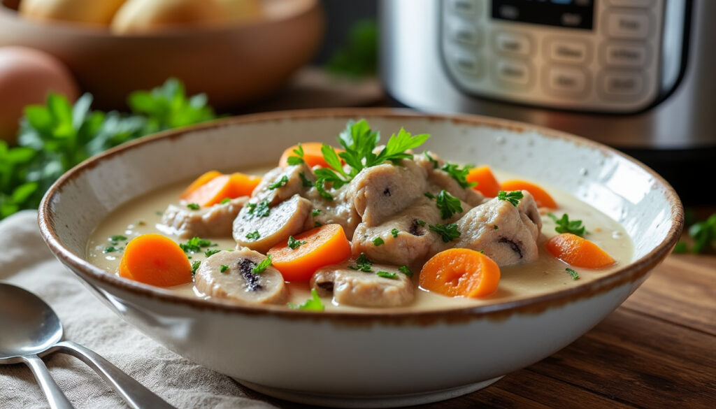 découvrez une recette simple et rapide de blanquette de veau au cookeo, idéale pour un plat savoureux et convivial en un rien de temps.