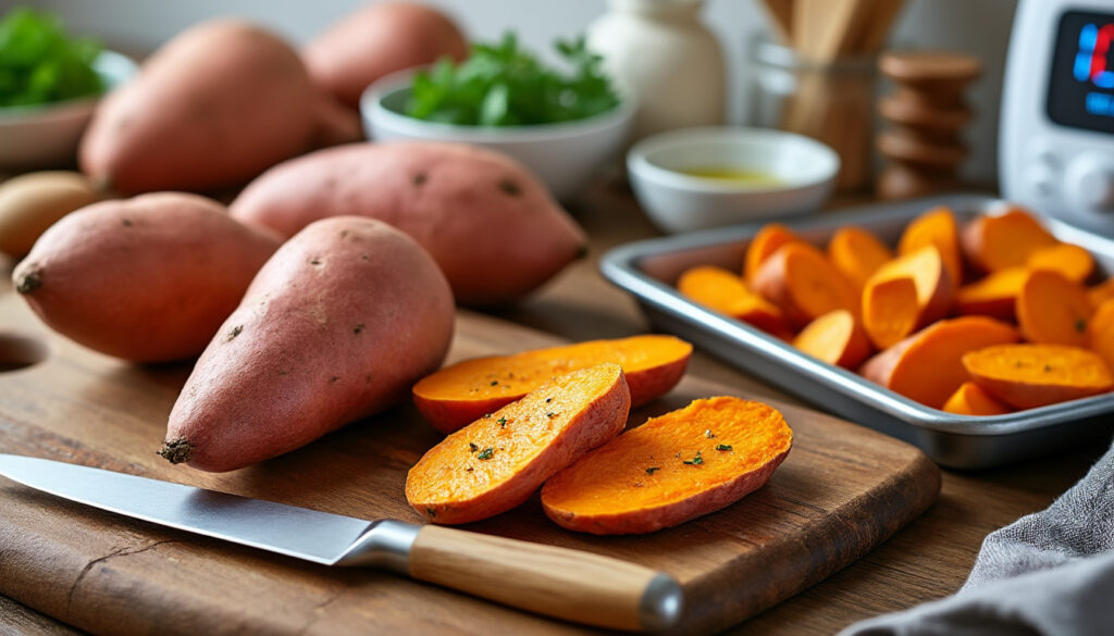 découvrez nos conseils de cuisson pour réussir parfaitement votre recette de patate douce, du four à la poêle.