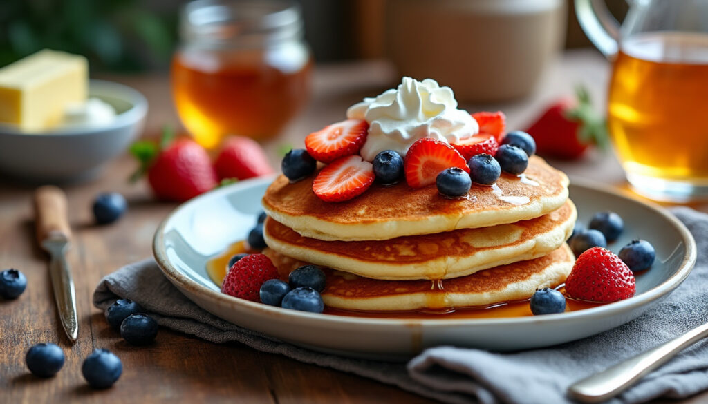 découvrez une inspiration gourmande pour préparer des pancakes rapides et délicieux, parfaits pour un petit-déjeuner réussi en un rien de temps.