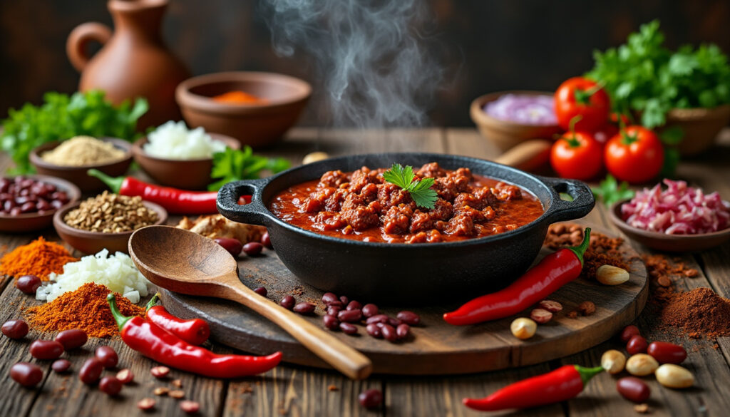 découvrez la recette traditionnelle et épicée du chili con carne, un plat savoureux aux saveurs authentiques pour réchauffer vos repas.