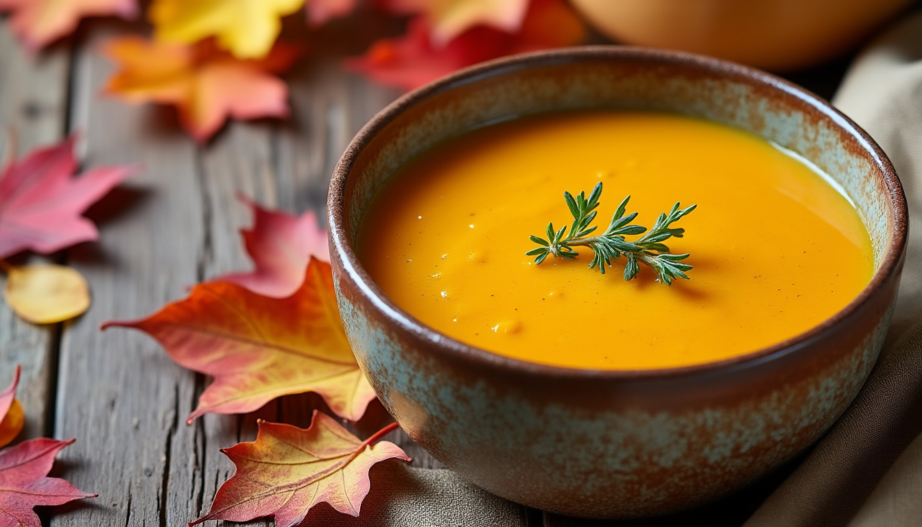 découvrez les secrets de chef pour préparer un velouté de butternut onctueux et savoureux, idéal pour réchauffer vos repas d'hiver avec douceur et gourmandise.