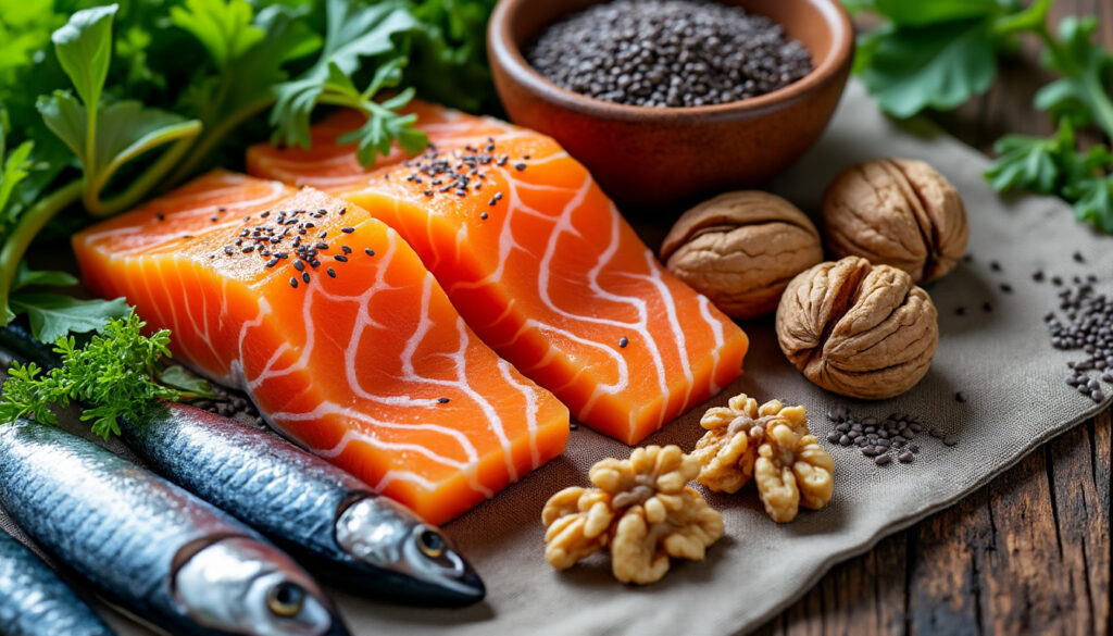 dĂ©couvrez les aliments riches en omega 3 et leurs nombreux bienfaits pour la santĂ©, notamment la protection du cĆur, l'amĂ©lioration du cerveau et la rĂ©duction de l'inflammation.